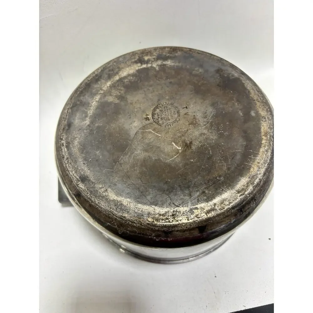 Vintage Farberware 4 Qt Stainless Steel Pot w Lid Bronx NY Aluminum Clad